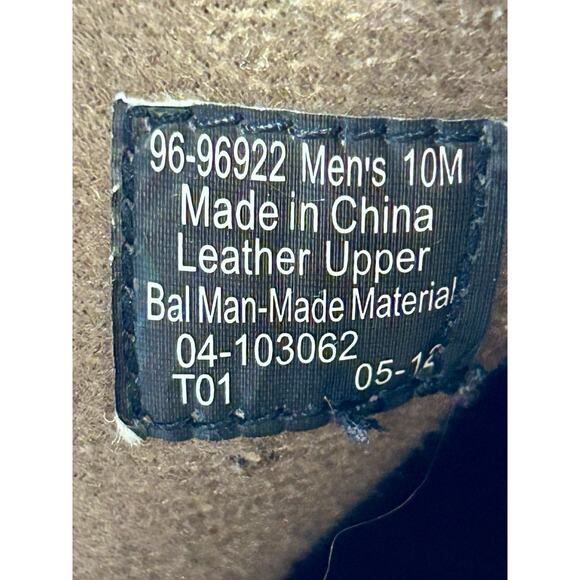 Chaps Men's Ankle Boots Buckle Strap & zipper 10M Genuine Leather Dark Brown VTG - Picture 8 of 12